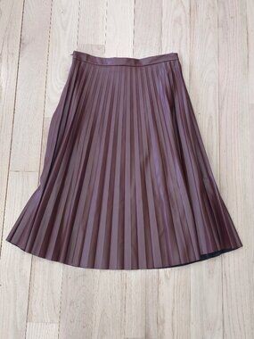 BAGATELLE COLLECTION WOMENS VEGAN LEATHER SKIRT SZ L